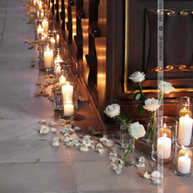 Ślub w blasku świec – Dekoracja Kościoła św. Marcina w Poznaniu