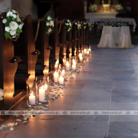 Kościół św. Marcina – romantyczna dekoracja ślubna